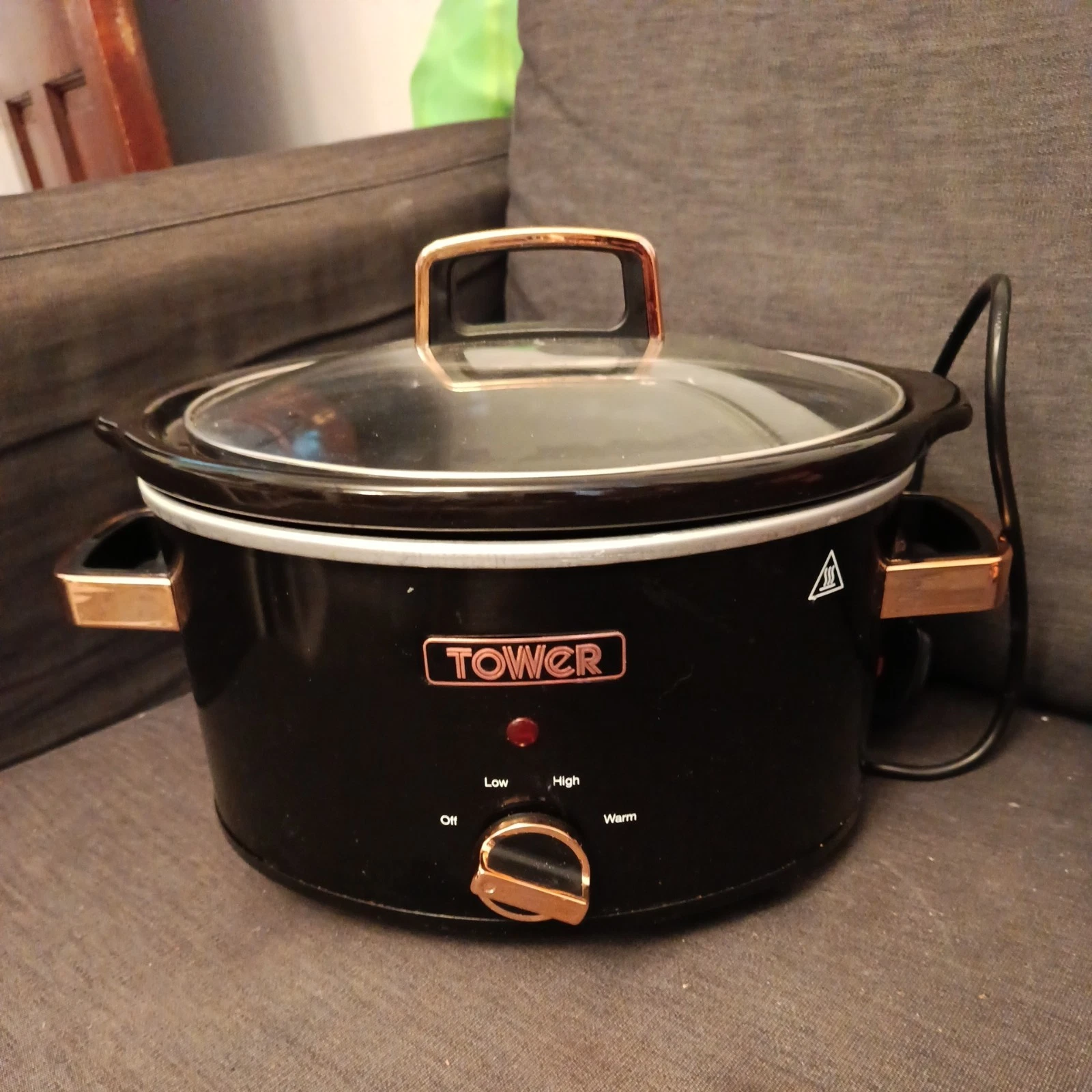 Tower T16042MNB Cavaletto 3.5 Litre Slow Cooker Midnight Blue and Rose Gold