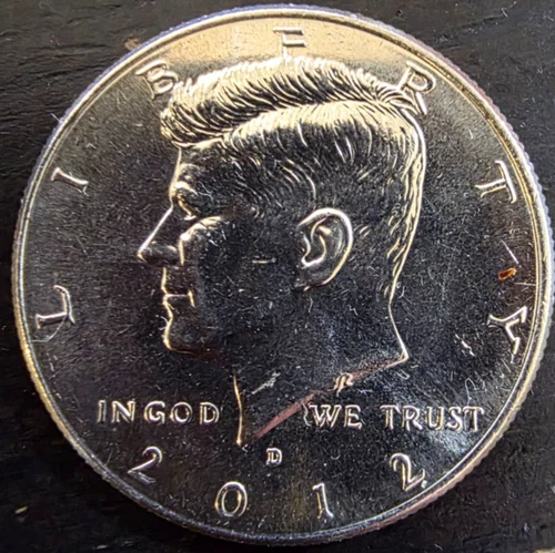 JFK HALF DOLLAR - 2012 D - VERY LOW MINTAGE - NIFC - BU - FREE SHIPPING