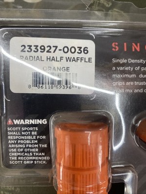 SCOTT SINGLE D GRIPS RADIAL HALF WAFFLE ORANGE 233927-0036 | eBay