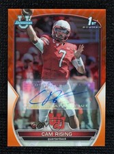 2022 Bowman U Chrome Prospect Orange Refractor 2/25 Cameron Rising Cam Auto 0d44