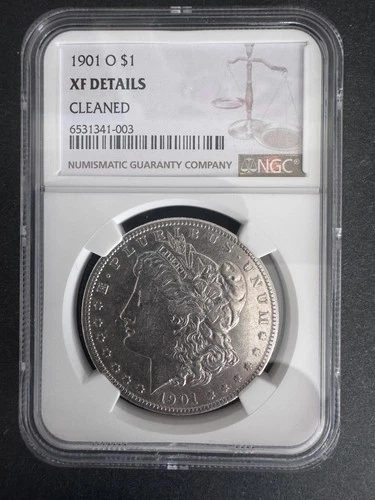 1901 O Morgan Silver Dollar NGC XF Details, Cleaned