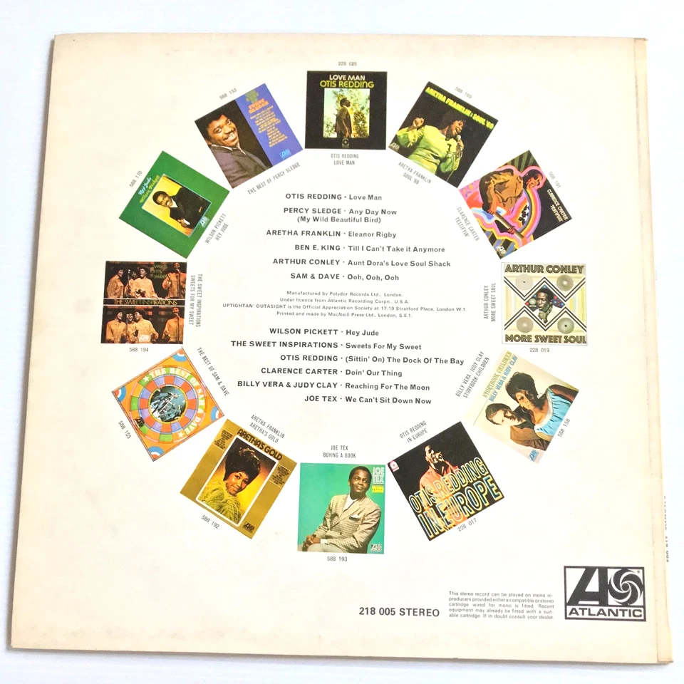 Soul Together Atlantic Soul Compilation LP 1969 Otis Redding, Aretha Franklin, - Image 2 of 4