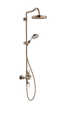 Hansgrohe Showerpipe Axor Montreux with 16572300 Polished Red Gold