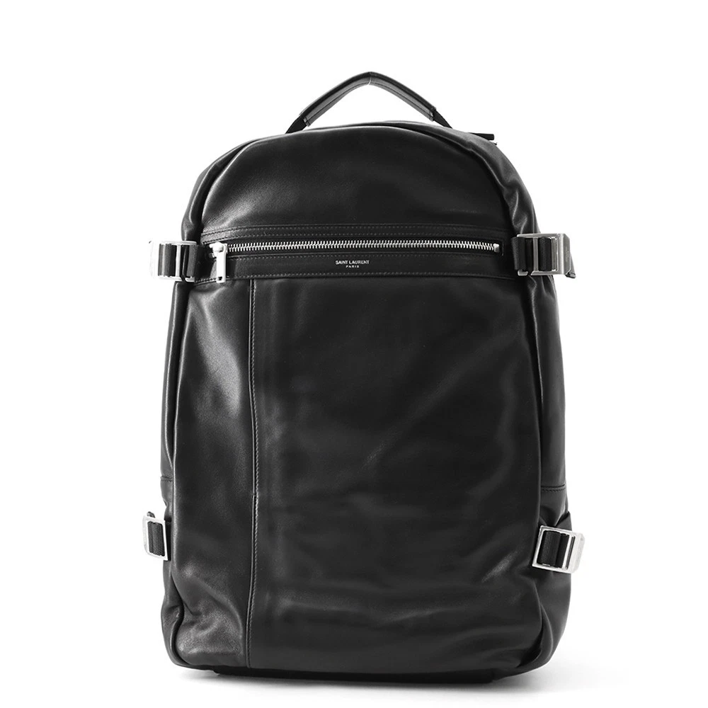 Saint Laurent — SAINT LAURENT PARIS City Trekking Backpack Lambskin Black 6497651ELQE1000