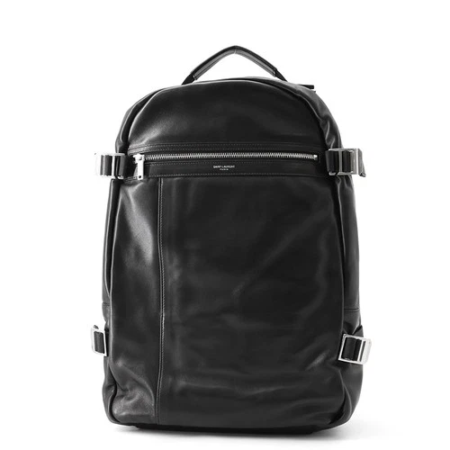 SAINT LAURENT PARIS City Trekking Backpack Lambskin Black 6497651ELQE1000