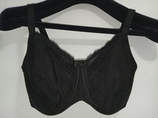 CHANTELLE  C Elegant Side Support 4 Part Underwire Bra, US 34DDDD Black Unlined 