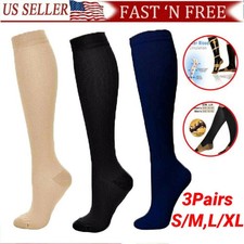 Compression Socks Stockings Womens Mens Knee High Medical 20-30 mmHG S/M -X/XL