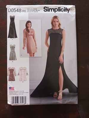 Simplicity 8257 Evening Gown Dress Pattern Two Lengths Side Slit Szs 14-22 Uncut | eBay Simplicity 8257 Evening Gown Dress Pattern Two Lengths Side Slit Szs 14-22 Uncut | eBay