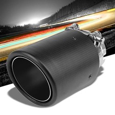 2.5pipe2.75tip3.5od Clamp-on Carbon Filber Pattern Exhaust Muffler End Tip