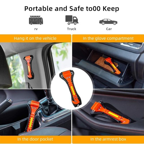 Safety Hammer, 50 Pack Car Emergency Escape Tool Car Window Breaker and Seat ... - Picture 3 of 7