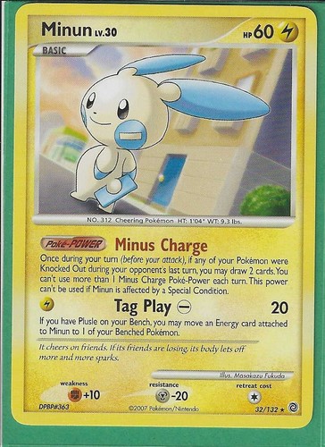Pokemon - Secret Wonders "Minun" 32/132  X1