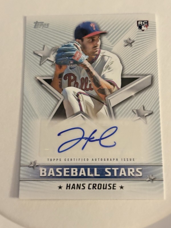 AUTO 2022 Topps Hans Crouse Philadelphia Phillies #BSA-HC