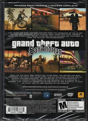 Grand Theft Auto: San Andreas (Sony PlayStation 2, 2004) for sale
