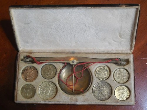 balance sheet + 8 coin weights