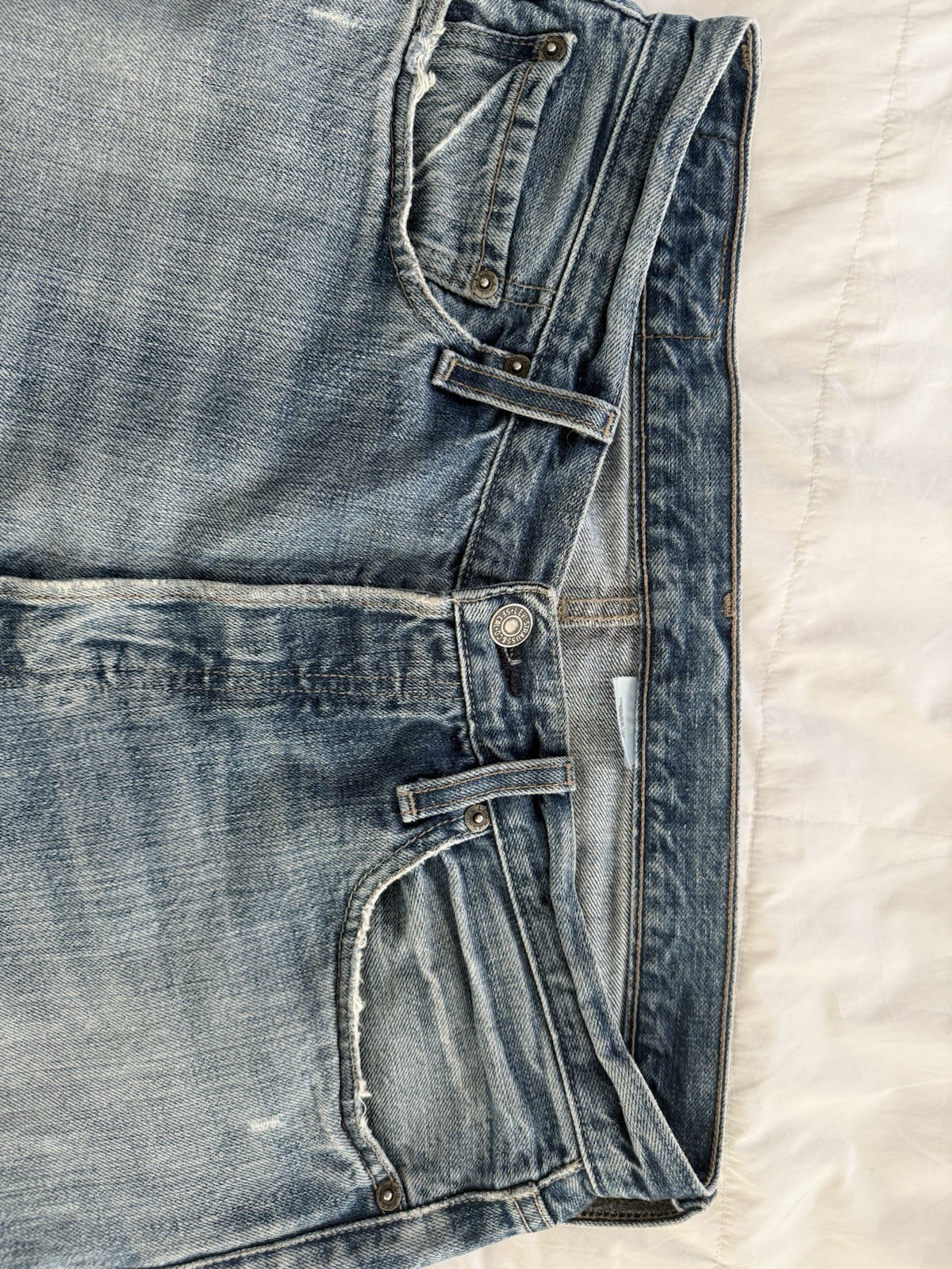 Levis 501 Custom Plaid Patchwork Denim Jeans 33x3… - image 5