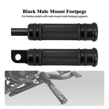 Knurled Rear Male Mount Foot Pegs Fit For Harley Touring Sportster Softail Dyna