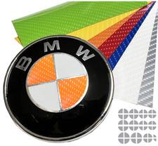 Emblem Overlay Vinyl Decal Sticker Complete Set For Bmw Carbon Fiber 7d 6d Color