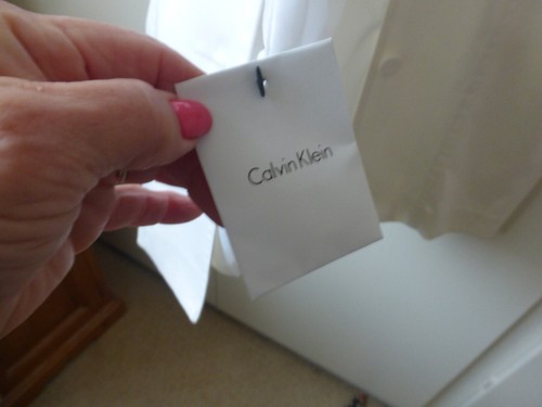 Vestido de Verano Blanco Calvin Klein Nuevo Algodón/Spandex EE. UU. Talla 4, Reino Unido Talla 8 con etiqueta - Imagen 4 de 4