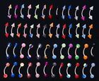 ball and spike 16g 316l surgical steel 1018 pc lot mixed acrylic eyebrow rings
