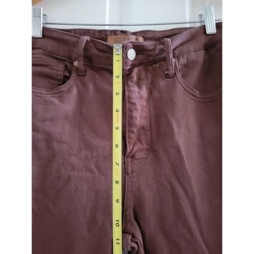 Judy Blue Los Angeles Brown Flare Leg Jeans Gr. 14W Garment dyed Hose - Bild 7 von 16