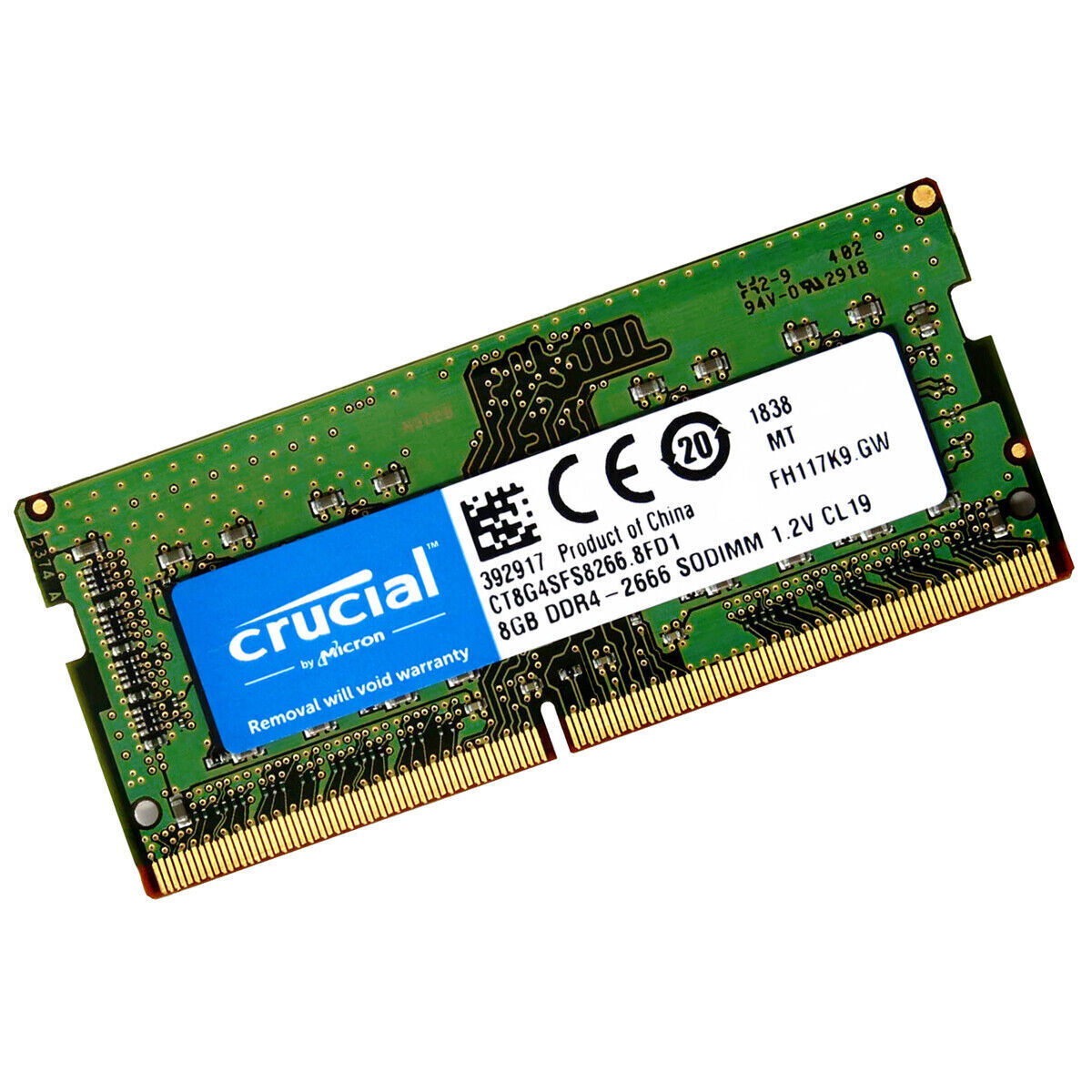 CRUCIAL DDR4 32GB (4X8GB) 2666 PC4-21300 Laptop SODIMM 260-Pin
