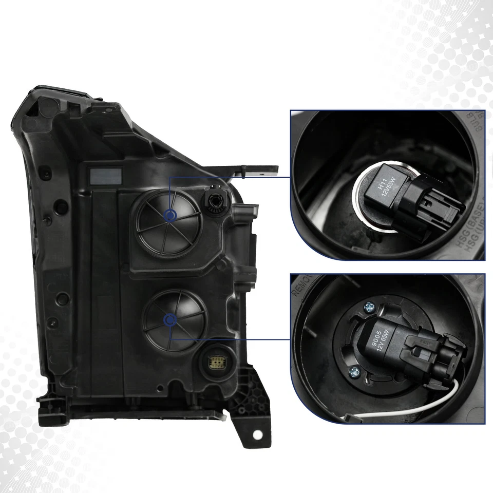 Faróis de halogênio para 2015-2020 GMC Yukon com faróis de fábrica LED DRL - Imagem 3 de 4