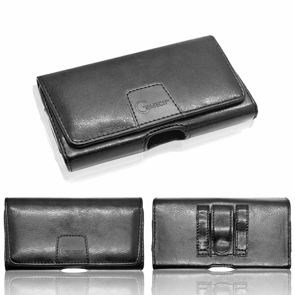 Funda protectora de cuero con cinturón de doble bucle de diseñador para Huawei Foto 2 de 4