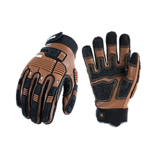 Vgo Cow Leather Work Gloves, Impact Mechanic Gloves,Water Repellent (CA7722IP)