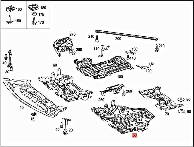 Genuine MERCEDES A207 C204 C207 S204 S212 W204 Noise encapsulation  