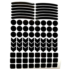 84 Schwarz Reflexfolie Aufkleber Auto Motorrad Fahrrad Helm reflektierend