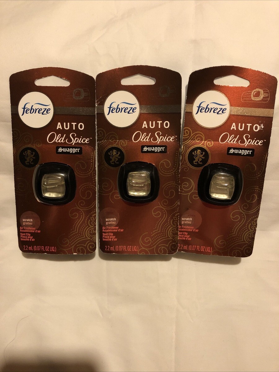 Febreze Auto Old Spice Swagger Air Freshener Vent Clips Car