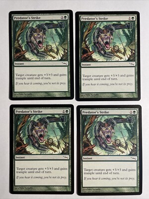 4x Mtg Mirrodin Predator s Strike EX/NM Magic The Gathering