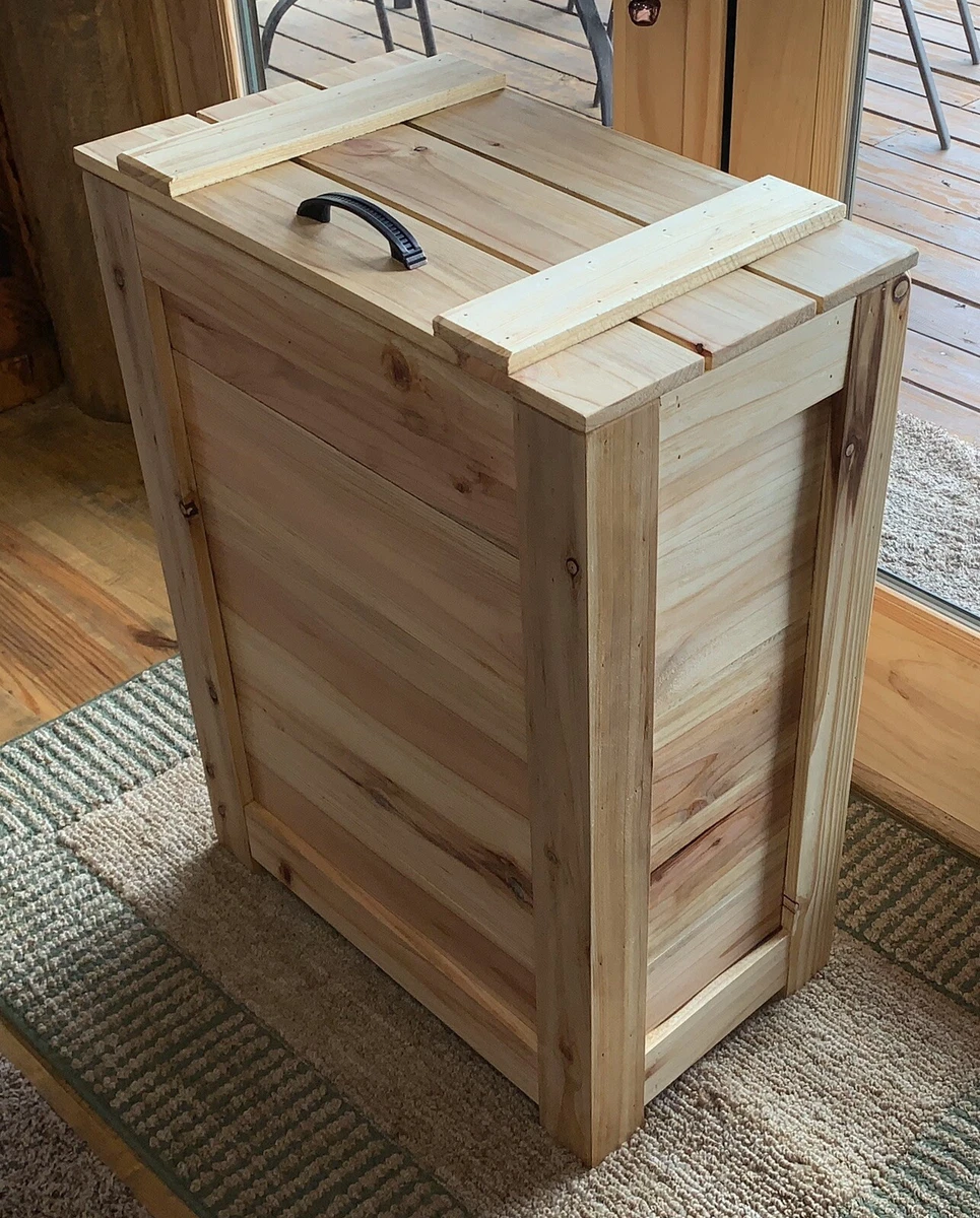 New Wooden Laundry Hamper w Lid Clothes Cedar Storage Bin