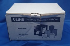 ULINE THERMAL TRANSFER RIBBON ZEBRA WAX 4IN X 1476FT NEW OPEN BOX LOT OF 6