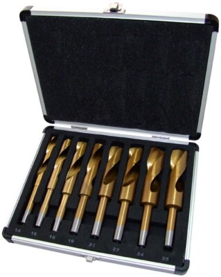 8er PACK SCHMIED TITAN HSS SCHNELLARBEITSSTAHL SPIRALBOHRER SET 14mm - 25mm