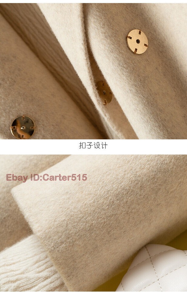 Handmade Double-faced Woolen Goods Mid-length Suit Collar Goose Down Removable Liner Casual Coat