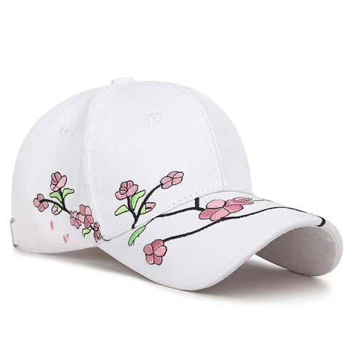 Korean Flower Embroidery Baseball Caps Plum Embroidered Baseball Cap Outdoor - Picture 14 of 14