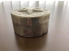 Alte Deckeldose versilbert Maritim Seestern