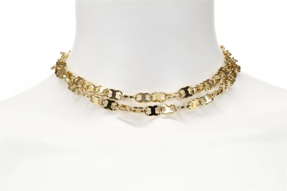 Collar de cadena de eslabones Géminis Tory Burch oro 150201 Foto 3 de 4
