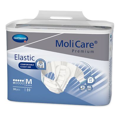 MoliCare Premium Elastic Brief 6D Medium 33'' - 47'' PK of 30