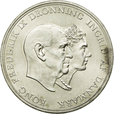 Danish Coin 5 Kroner | Queen Frederik IX Silver Wedding