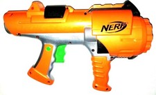 NERF Dart Tag Hyperfire Blaster Gun Orange Version Tested Working