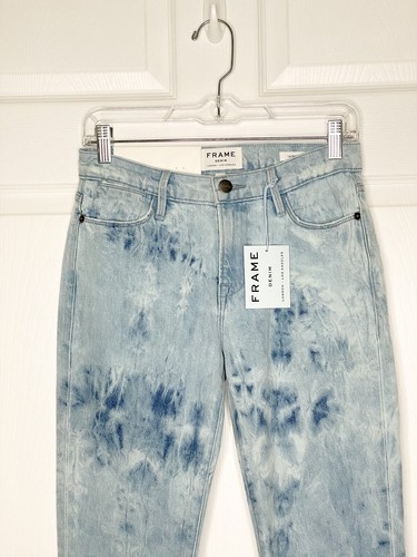 Frame Le High Raw Hem Ankle Straight Leg Jeans 25 - Picture 4 of 8
