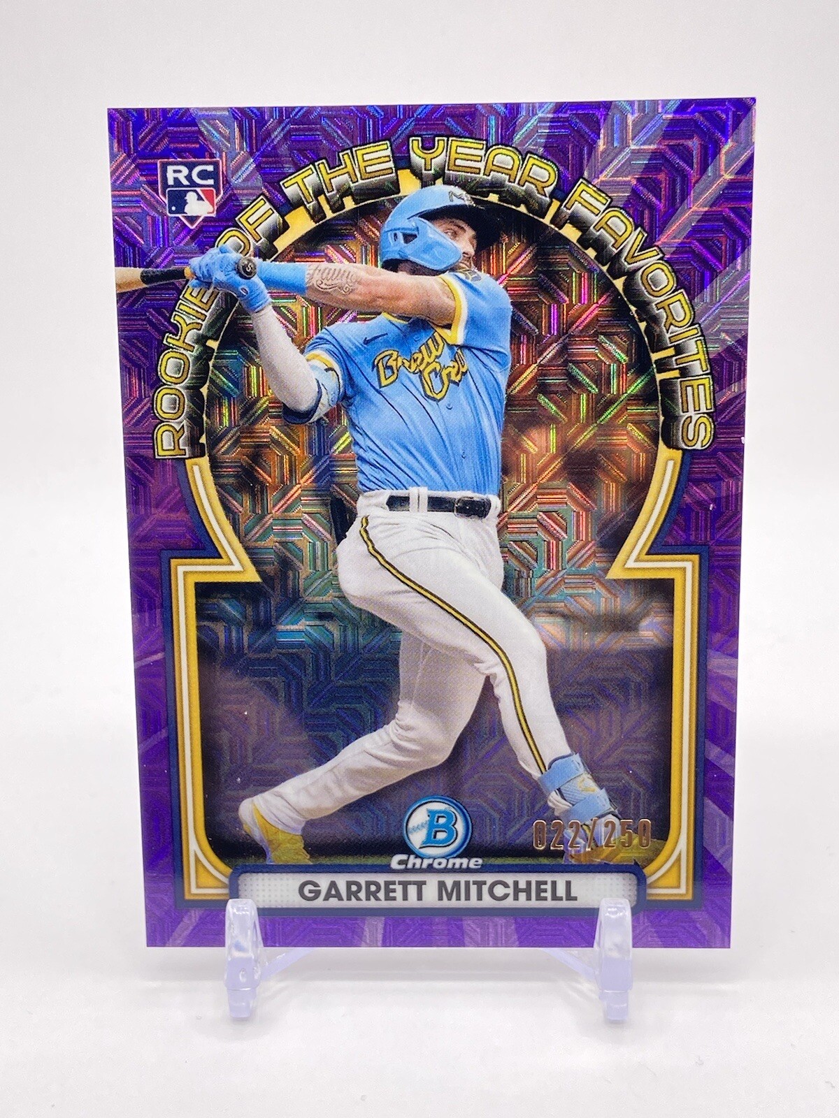 2023 Bowman Chrome Garrett Mitchell Rookie of the Year Favorites MOJO /250  