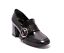 thumbnail 1  - Etre 617 Black Leather Buckle Geometric Heel Shoe Boot 37.5 / US 7.5