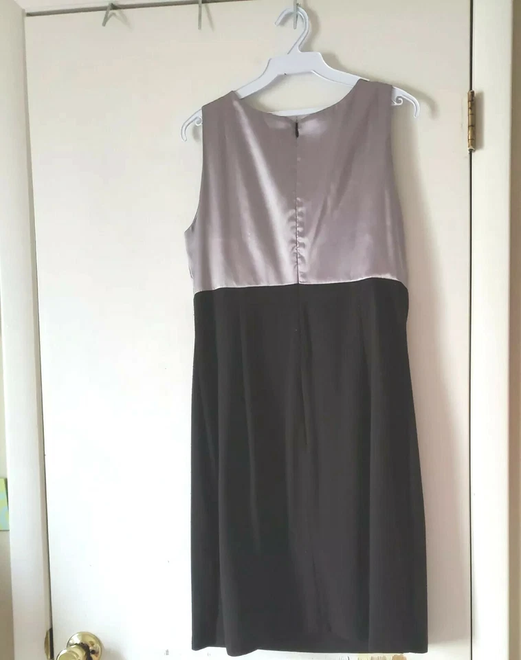 Tiana B. Size 10 Women Black gray Beaded Sleeveless Sheath Cocktail Party Dress - Image 2 of 4