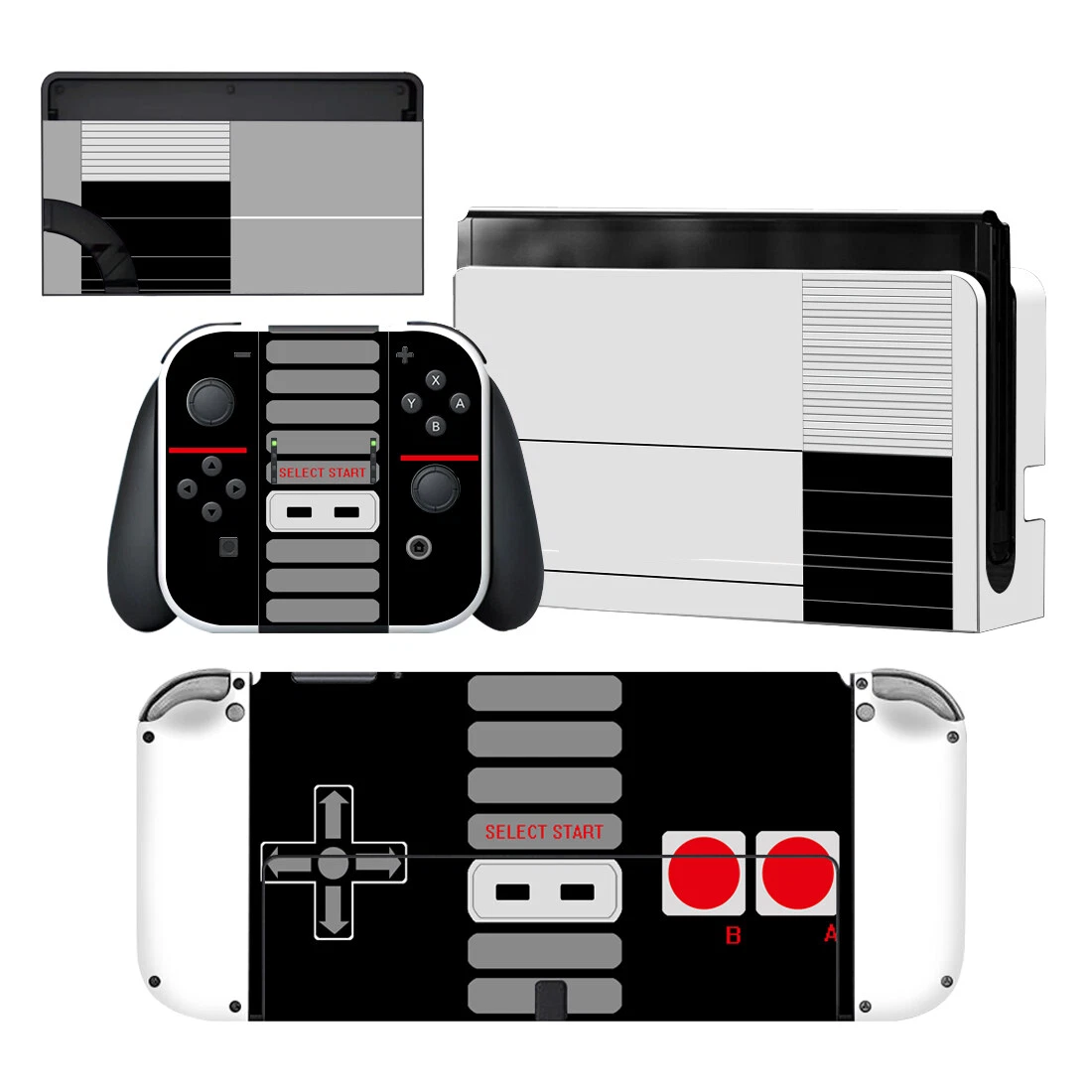 Nintendo Switch Console Joy-Con NES Retro Skin Vinyl Skin Decal Stickers  Covers