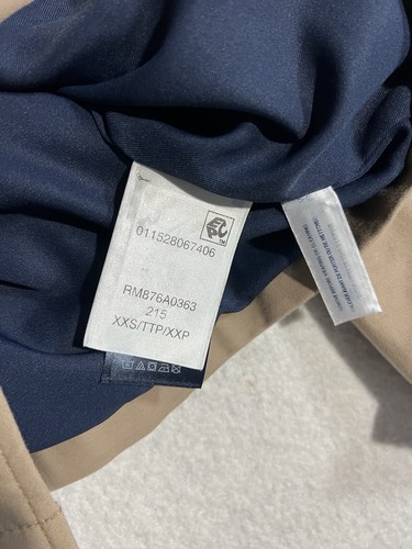 TOMMY HILFIGER Double Breasted Khaki Cropped Signature Cuffs Jacket XXS *defect* - Picture 8 of 17