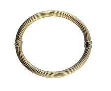 14K White and Yellow Gold Oval Twisted Bangle Bracelet #20421