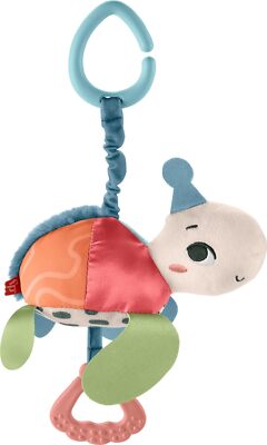 Fisher-Price Kinderwagen Spielzeug Planet Friends Sea Me Hüpfschildkröte mit Beißring,